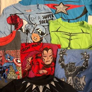 Marvel Superhero Kids Shirt Set (7 Shirts)